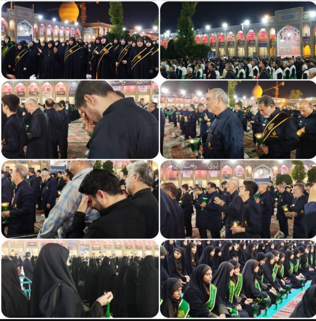 لالههایی روشن در شام غریبان؛ آیین لالهگردانی در حرم مطهر شاهچراغ(ع)